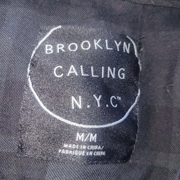 Brooklyn Calling Black and White Checkered Ombre Mens Shirt M - Picture 5 of 5